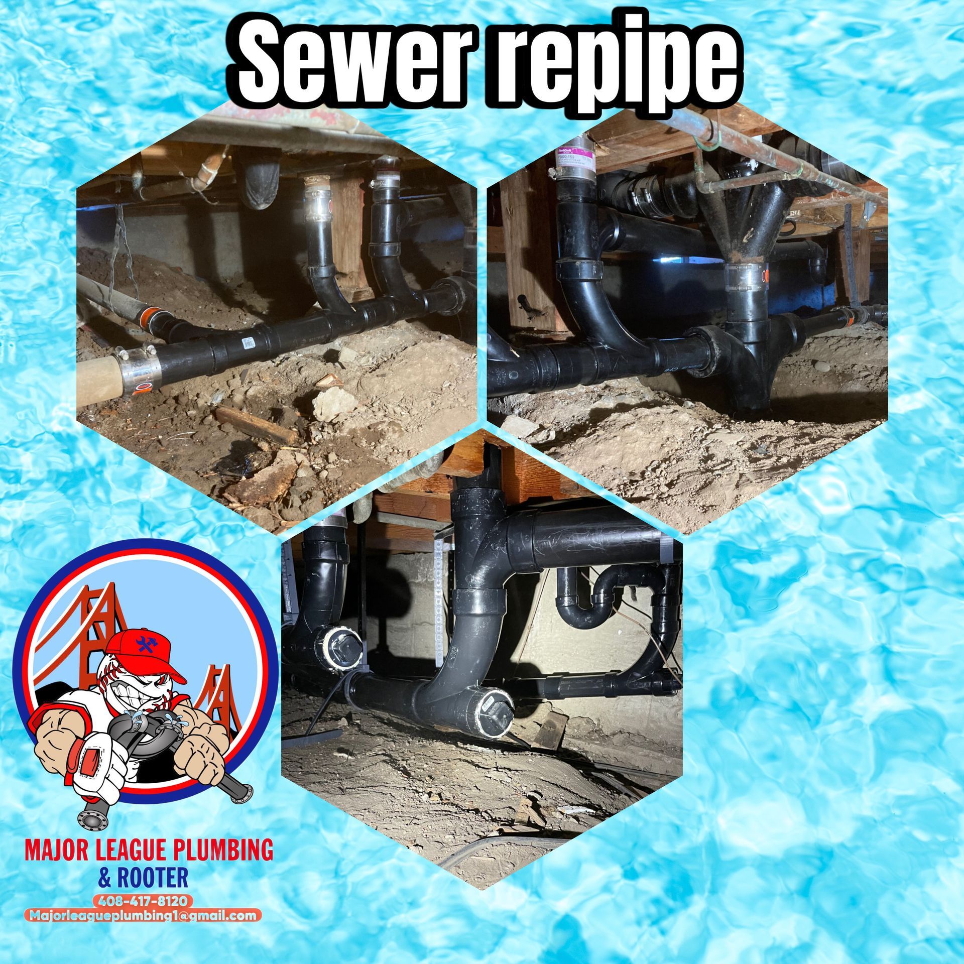 Major League Plumbing & Rooter completed plumbing job