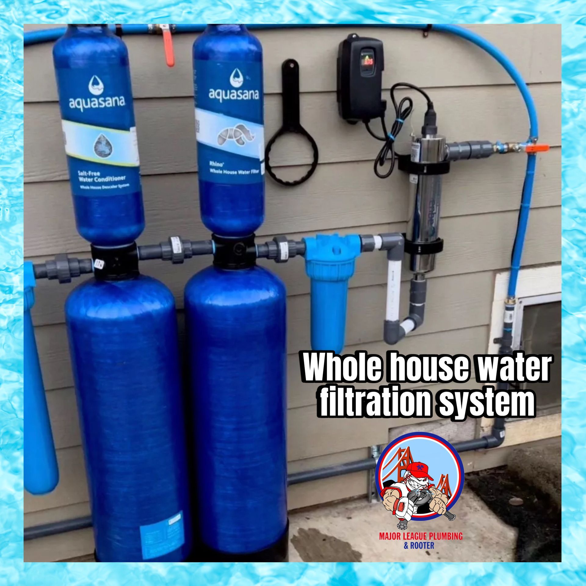Drain and sewer line service in progress